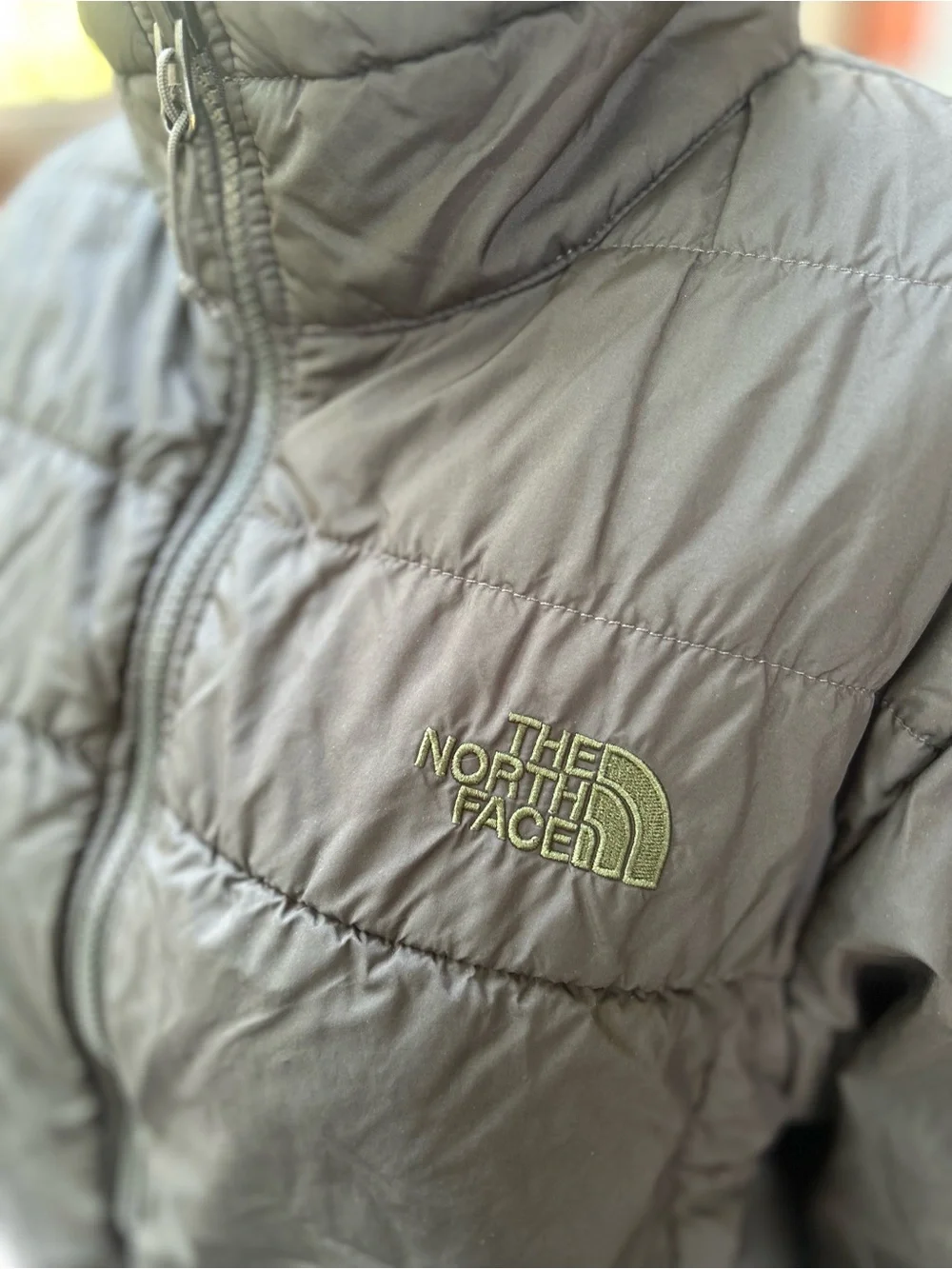 The North Face olive green Bombay lightweight puffer Size Medium